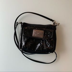 Poppy by Coach Crossbody Patent Logo Bag Purse y2k